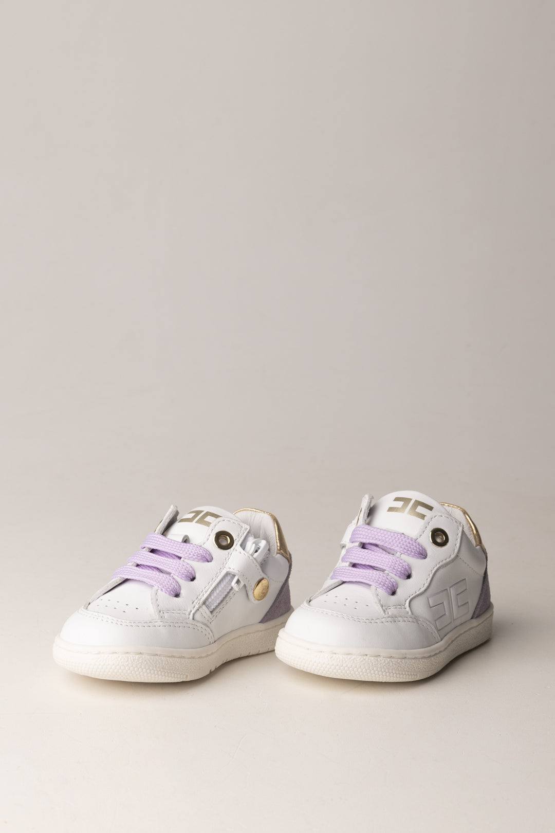 Elisabetta Franchi Bambina Sneaker Bassa con Lacci Lilla F1A9-E0498-1331B076 IVO WHI/LI