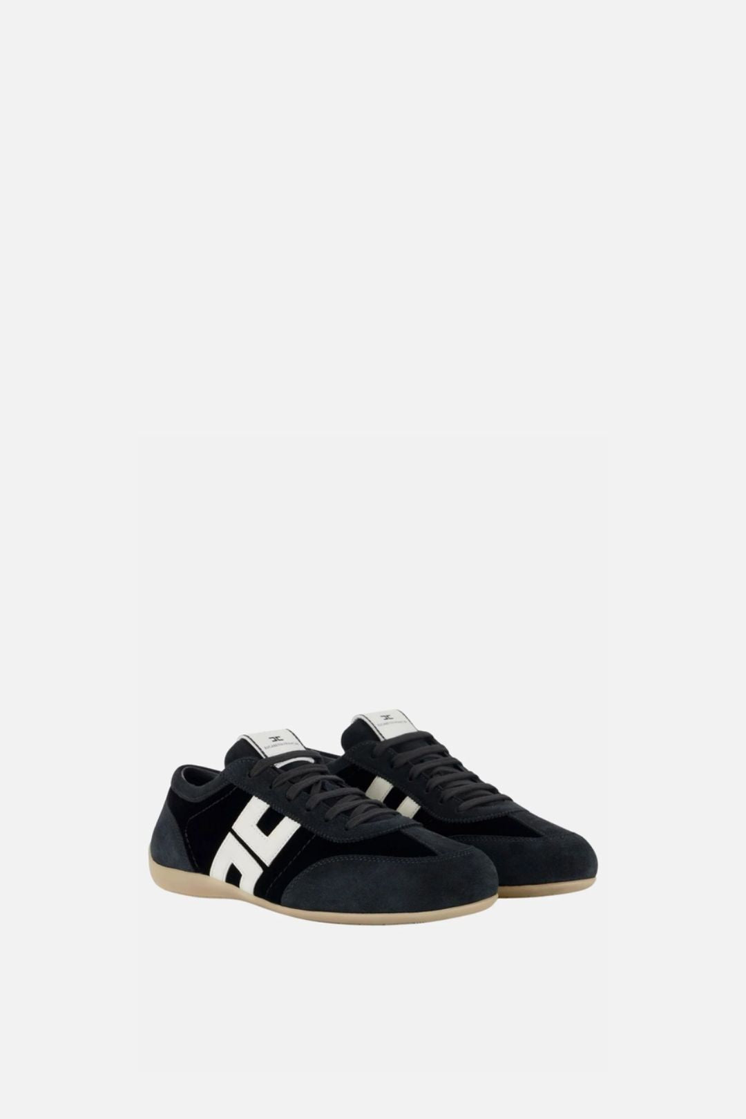 Elisabetta Franchi Sneaker In Nappa con Inserti In Velluto SA03G66E2 NERO