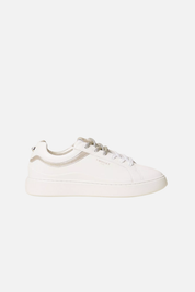 Twin-set Sneaker In Pelle con Lacci a Contrasto 261TCP016 BIC.OTTICO/PLATINO