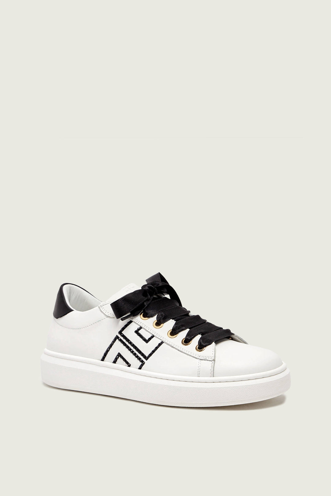 Elisabetta Franchi Bambina Sneaker Low Cut con Logo Cc F4A9-E0504-0092B092 IVO WHI/BL
