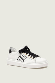 Elisabetta Franchi Bambina Sneaker Low Cut con Logo Cc F4A9-E0504-0092B092 IVO WHI/BL