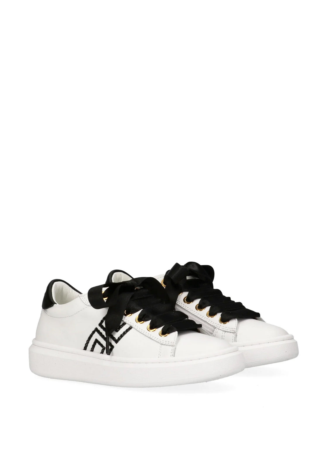 Elisabetta Franchi Bambina Sneaker Low Cut con Logo Cc F4A9-E0504-0092B092 IVO WHI/BL