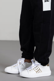 Elisabetta Franchi Bambina Sneaker Low Cut con Logo Cc F4A9-E0504-0092B093 IVO WHIT/G