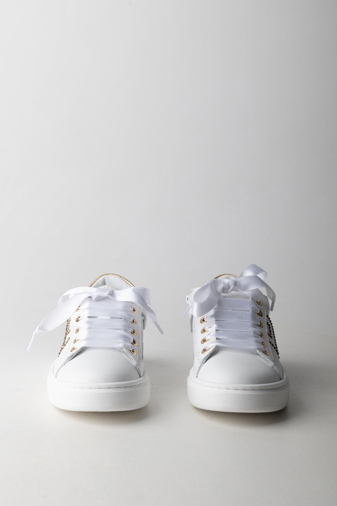 Elisabetta Franchi Bambina Sneaker Low Cut con Logo Cc F4A9-E0504-0092B093 IVO WHIT/G