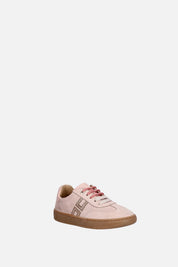 Elisabetta Franchi Bambina Sneaker Suede con Lacci a Contrasto F1A9-E0655-0071359- NUDE