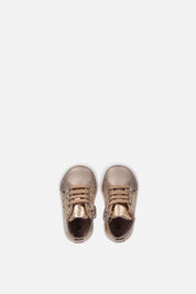 Elisabetta Franchi Bambina Sneakers Alte con Paillettes e Logo F1A9-E0661-0963511- ORO