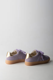 Elisabetta Franchi Bambina Sneakers Basse con Fiocco e Dettaglio Metallico F4A9-E0512-1877B080 LILAC/GOLD