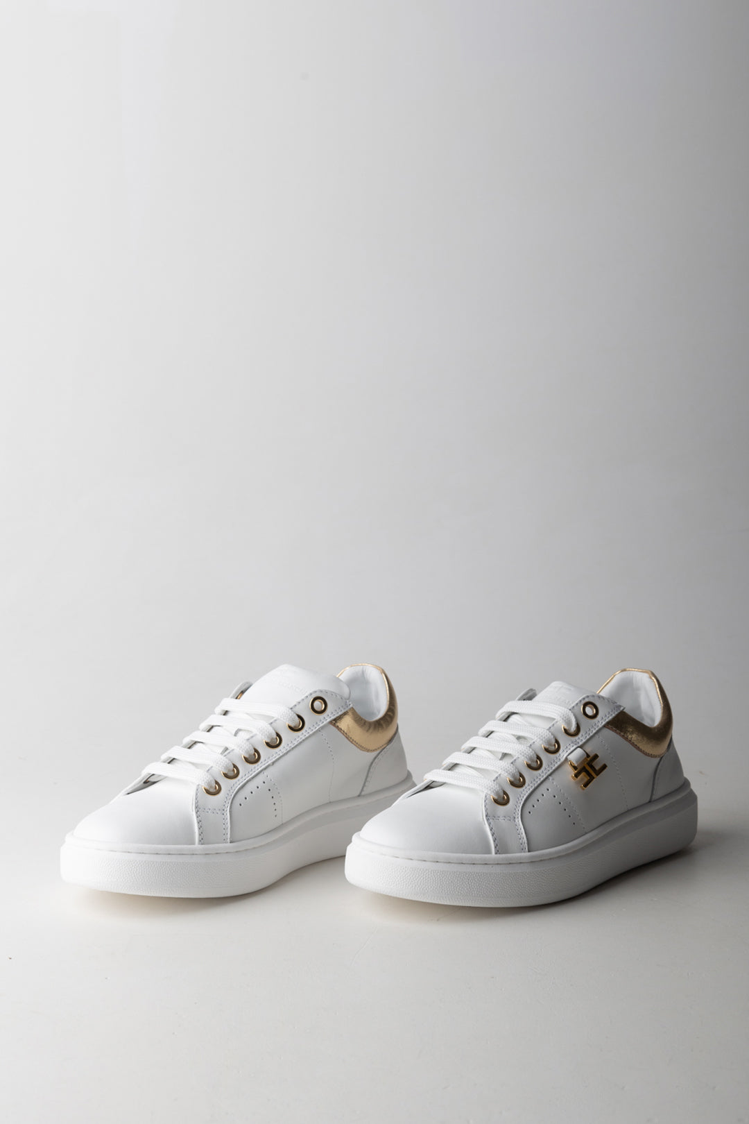 Elisabetta Franchi Bambina Sneakers Basse con Logo F4A9-E0506-0092B093 IVO WHIT/G