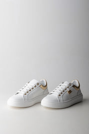 Elisabetta Franchi Bambina Sneakers Basse con Logo F4A9-E0506-0092B093 IVO WHIT/G