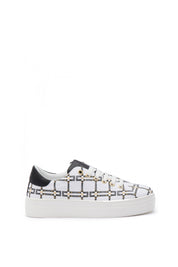 Elisabetta Franchi Bambina Sneakers Basse con Stampa Logo F4A9-E0532-1925X002 WHITE/BLAC