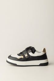 Elisabetta Franchi Bambina Sneakers Multicolore con Logo F4A9-E0344-1251A780 BLACK/IVORY