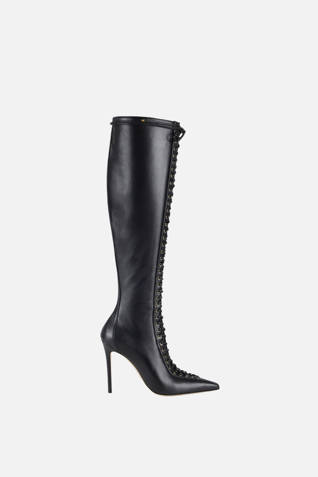 Elisabetta Franchi Stivale In Nappa con Lacci Criss-cross SA87B68E2 NERO