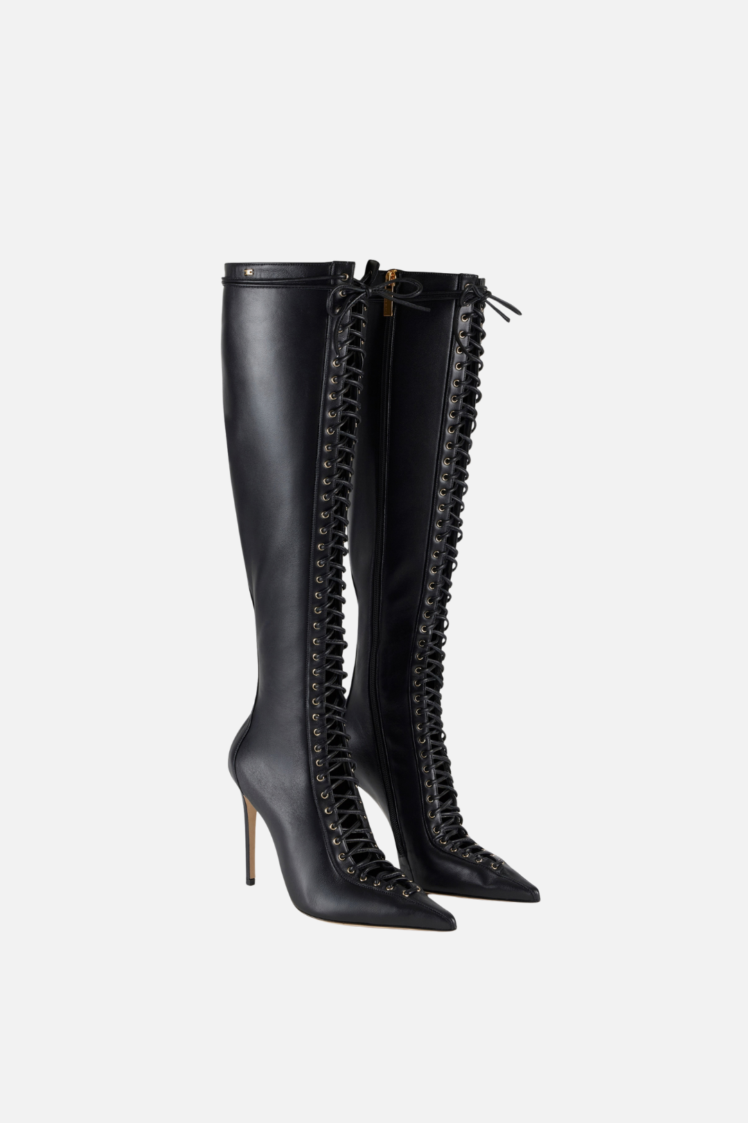 Elisabetta Franchi Stivale In Nappa con Lacci Criss-cross SA87B68E2 NERO