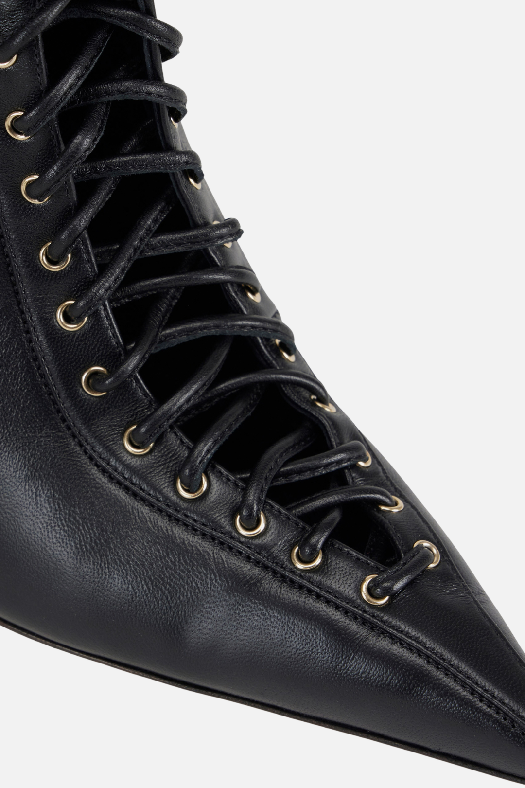 Elisabetta Franchi Stivale In Nappa con Lacci Criss-cross SA87B68E2 NERO
