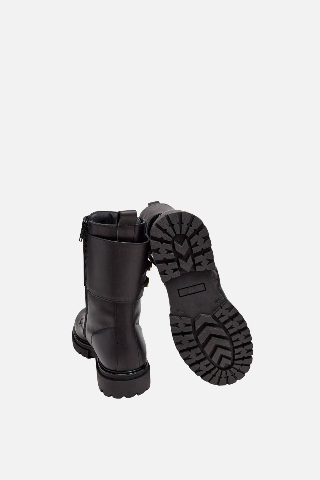 Elisabetta Franchi Bambina Stivaletti Anfibi con Bottoni Logo F4A5-E0707-1251999- NERO