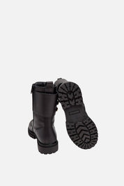 Elisabetta Franchi Bambina Stivaletti Anfibi con Bottoni Logo F4A5-E0707-1251999- NERO