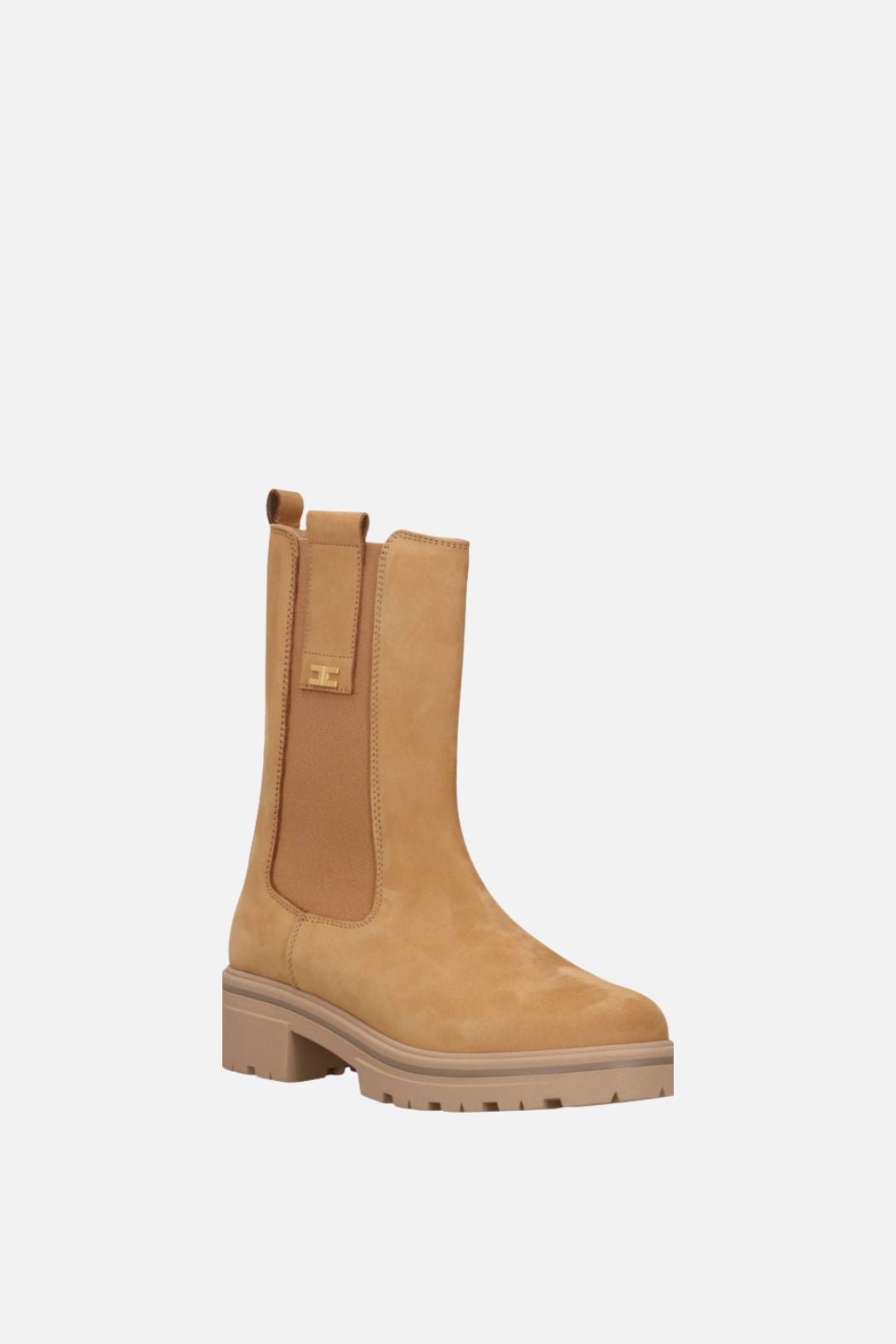 Elisabetta Franchi Bambina Stivaletti Chelsea In Camoscio con Logo F4A5-E0723-0124C031 DAINO
