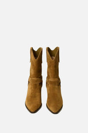 Twin-set Stivaletti Cow Boot In Pelle Scamosciata 262TCP126 OAK