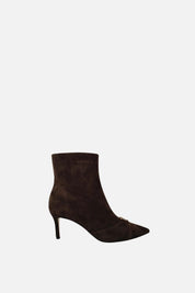 Twin-set Stivaletti In Pelle con Logo 262TCP01G DARKNESS BROWN