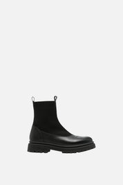 Elisabetta Franchi Bambina Stivaletti Sock Boot con Inserti e Logo Goffrato F4A5-E0713-1316999- NERO