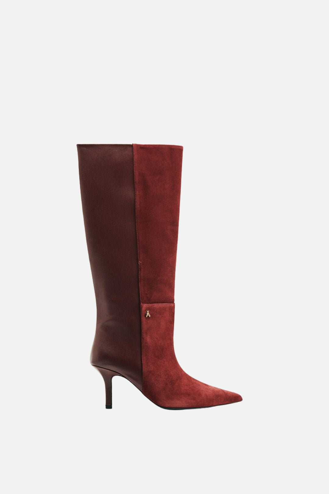 Patrizia Pepe Stivali Alti In Suede e Pelle Lucida con Tacco 8Y0054 L055 HOT BROWN