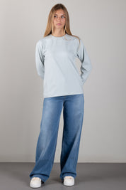 Elisabetta Franchi Bambina T-shirt a Maniche Lunghe con Logo Embossed EFTS272CJE018.1069