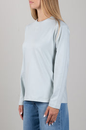 Elisabetta Franchi Bambina T-shirt a Maniche Lunghe con Logo Embossed EFTS272CJE018.1069
