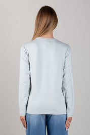 Elisabetta Franchi Bambina T-shirt a Maniche Lunghe con Logo Embossed EFTS272CJE018.1069