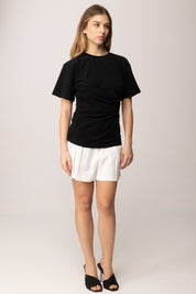 Pinko T-shirt con Drappeggio Laterale 106455 A35D Z99