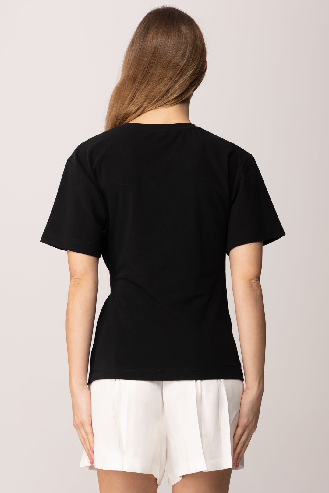 Pinko T-shirt con Drappeggio Laterale 106455 A35D Z99