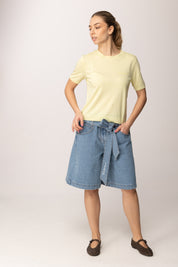 Patrizia Pepe T-shirt con Lettering Logo Ricamato 2M4542 J419 LUMINARY YELLOW