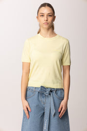 Patrizia Pepe T-shirt con Lettering Logo Ricamato 2M4542 J419 LUMINARY YELLOW