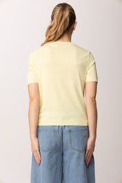 Patrizia Pepe T-shirt con Lettering Logo Ricamato 2M4542 J419 LUMINARY YELLOW