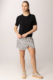 Patrizia Pepe T-shirt con Lettering Logo Ricamato 2M4542 J419 NERO