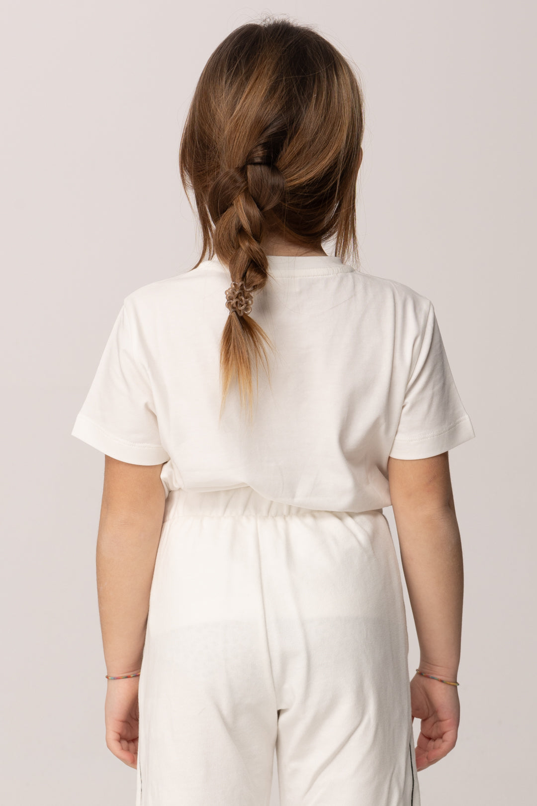 Elisabetta Franchi Bambina T-shirt con Logo Cc Effetto Metallico EGTS1070JE006.0115