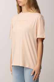 Elisabetta Franchi Bambina T-shirt con Logo Ef Tono Su Tono Embossed EFTS2560JE006.C036