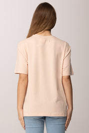 Elisabetta Franchi Bambina T-shirt con Logo Ef Tono Su Tono Embossed EFTS2560JE006.C036