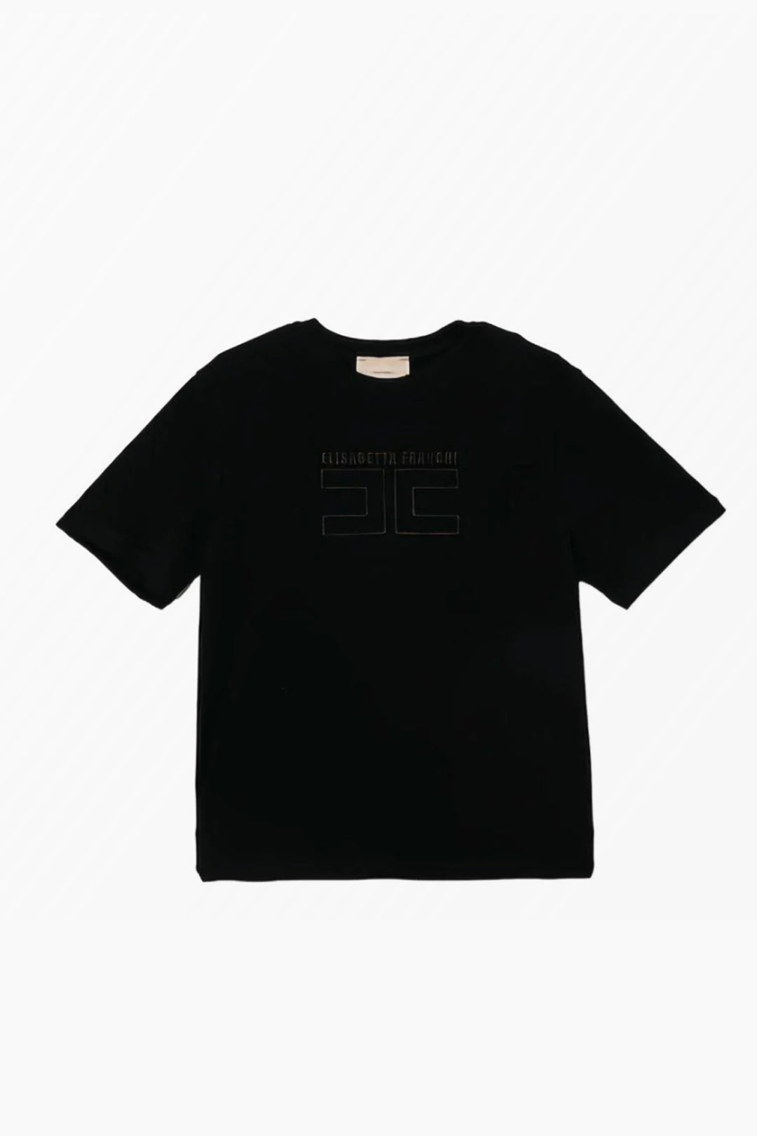 Elisabetta Franchi Bambina T-shirt con Logo Ef Tono Su Tono Embossed EFTS2560JE006.N000