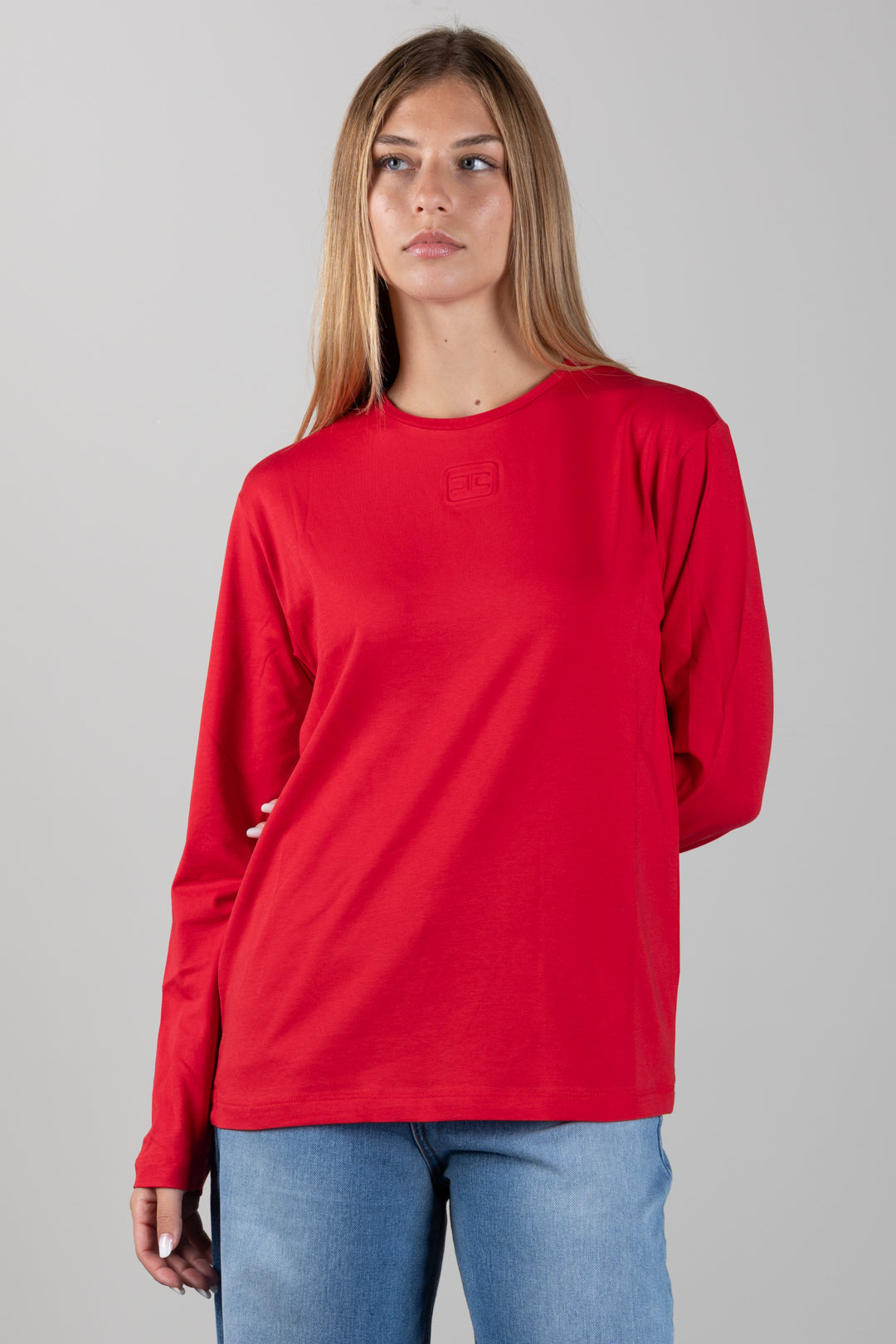 Elisabetta Franchi Bambina T-shirt con Logo Embossed EFTS272CJE018.3028
