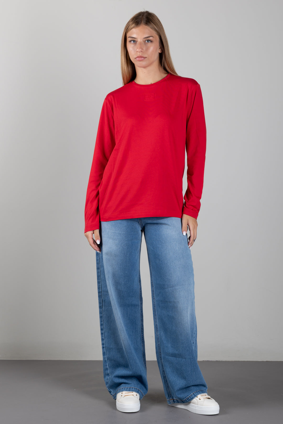 Elisabetta Franchi Bambina T-shirt con Logo Embossed EFTS272CJE018.3028