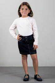 Elisabetta Franchi Bambina T-shirt con Logo Embossed EFTS272CJE018.C063