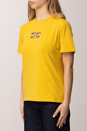 Elisabetta Franchi Bambina T-shirt con Logo Frontale Forato EFTS2610JE006.2115