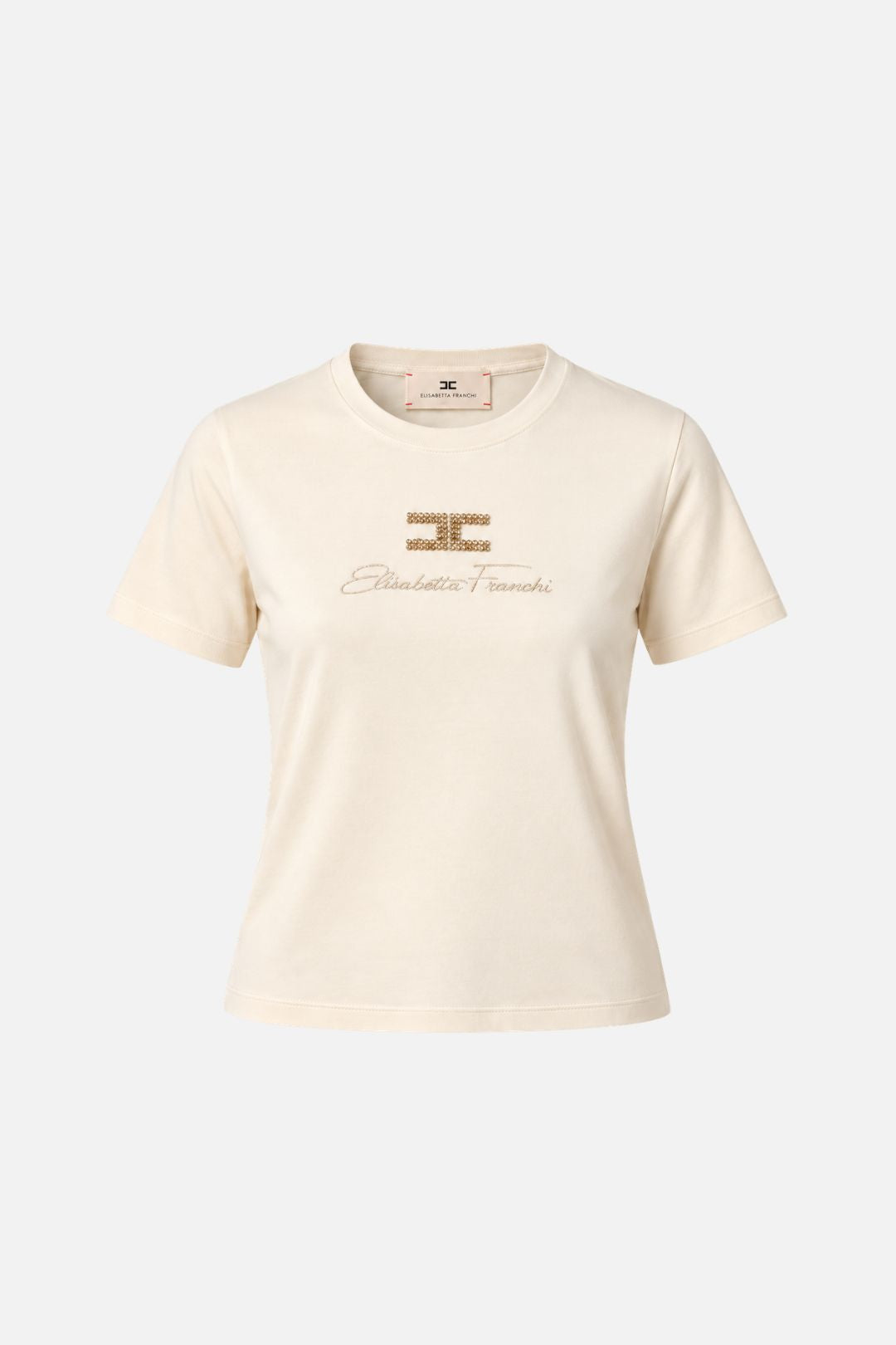 Elisabetta Franchi Bambina T-shirt con Logo Gioiello EFTS271CJE018.C063