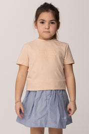 Elisabetta Franchi Bambina T-shirt con Logo In Rilievo EGTS1060JE006.C036