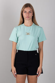 Elisabetta Franchi Bambina T-shirt con Logo In Strass EFTS271CJE018.1069