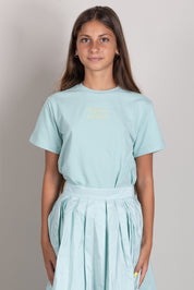 Elisabetta Franchi Bambina T-shirt  con Logo Ricamato a Contrasto EFTS268CJE018.1369