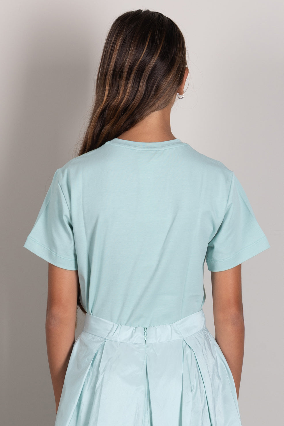 Elisabetta Franchi Bambina T-shirt  con Logo Ricamato a Contrasto EFTS268CJE018.1369