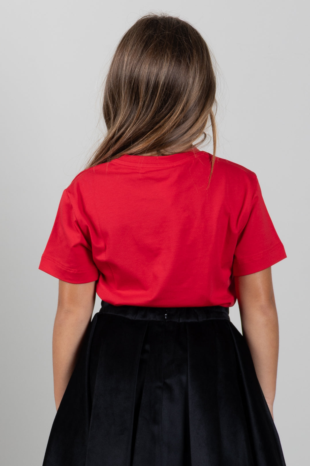Elisabetta Franchi Bambina T-shirt con Logo Ricamato a Contrasto EFTS268CJE018.3428