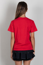 Elisabetta Franchi Bambina T-shirt con Logo Ricamato a Contrasto EFTS268CJE018.3428