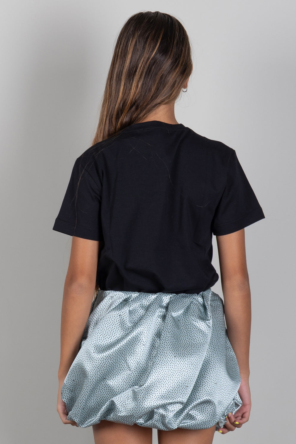Elisabetta Franchi Bambina T-shirt con Logo Ricamato a Contrasto EFTS268CJE018.N105
